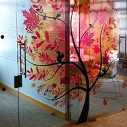 Glass doors digital print