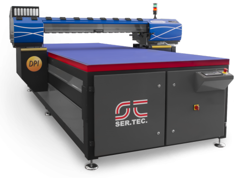 Large format multihead printer print thickness