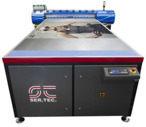 Large format multihead printer metal application